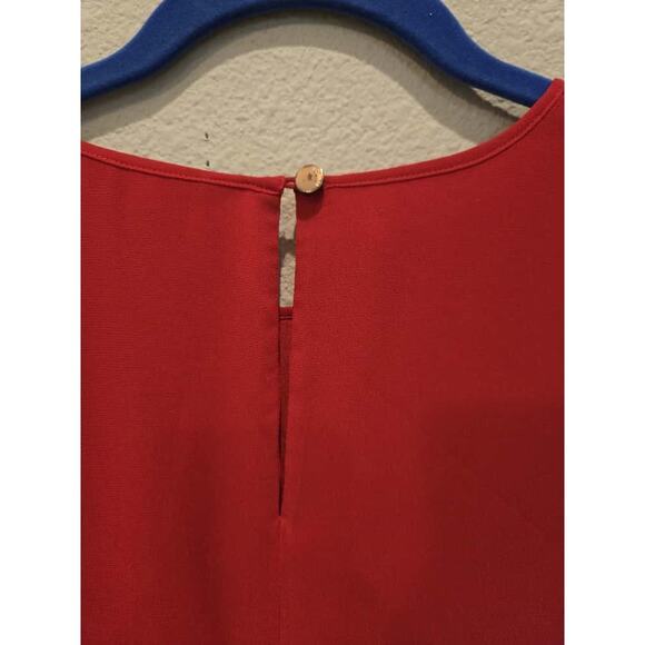 Ted Baker Glana Women's Red Cap Sleeve Circle Hem Mini Dress Size 2 - Picture 7 of 9